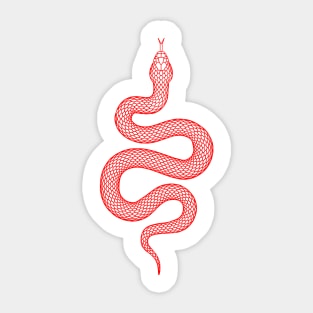 Snake Illustration minimalist aesthetic Sticker